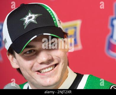 Lian Bichsel, of Switzerland, speaks during a news conference after