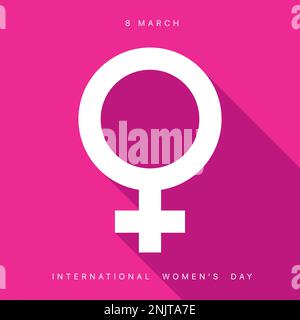International Women's Day banner design, flat vector illustration Stock Vector