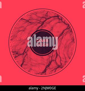 3d abstract vector illustration with dots. Network design with particle. Stock Vector