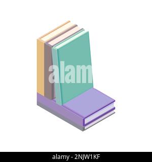 Books in flat design style, vector illustration. Stock Vector