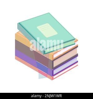 Books in flat design style, vector illustration. Stock Vector