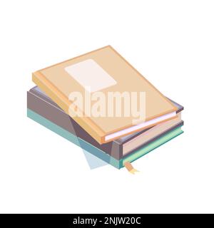 Books in flat design style, vector illustration. Stock Vector