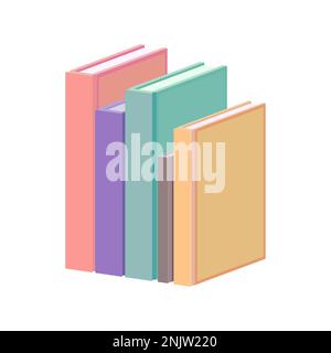 Books in flat design style, vector illustration. Stock Vector