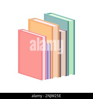 Books in flat design style, vector illustration. Stock Vector