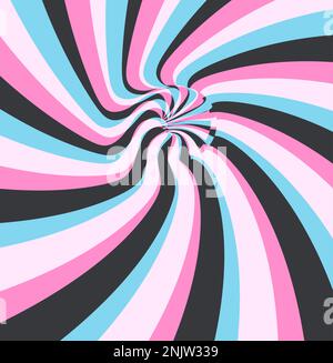 Pattern with optical illusion. Abstract striped background. Vector illustration. Stock Vector