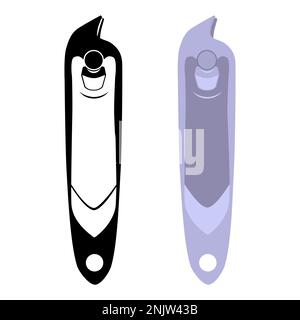 Nail clipper hand care tool, vector illustration Stock Vector