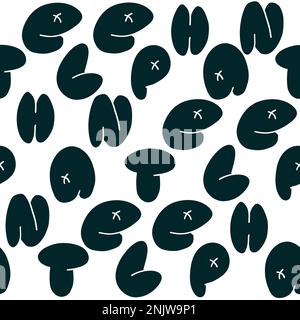 White Elephant Lettering Elephants text lettering. Vector illustration in cartoon flat style ...