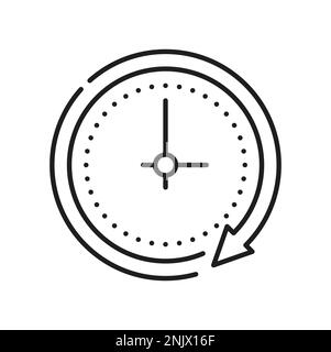 Clock or stopwatch timer with speed marks, Fast running time symbol thin  line vector icon. Editable stroke Stock Vector Image & Art - Alamy