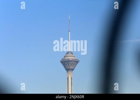 Tehran, Tehran, Iran. 22nd Feb, 2023. A picture shows Tehran's Milad Tower. Germany declared two Iranian diplomats persona non grata in response to Tehran's death sentence for German-Iranian dissident Jamshid Sharmahd. German Foreign Minister Annalena Baerbock slammed the Iranian court decision and said the Iranian embassy charge d'affaires was summoned to the ministry to condemn the decision. (Credit Image: © Rouzbeh Fouladi/ZUMA Press Wire) EDITORIAL USAGE ONLY! Not for Commercial USAGE! Stock Photo