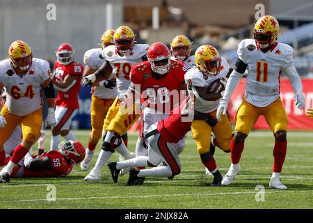 CANTON, OH - JUNE 25: Philadelphia Stars quarterback Case Cookus (10)  passes the ball during the USFL playoff game against the New Jersey  Generals on June 25, 2022 at Tom Benson Hall