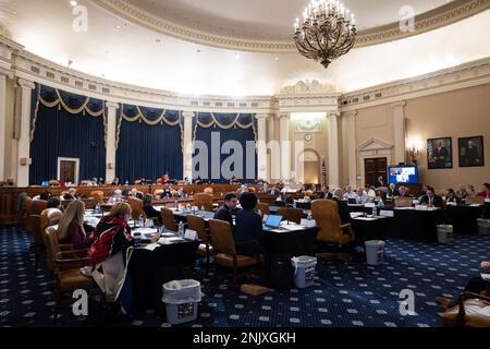 Members of the House Appropriations Committee take part in a markup on ...