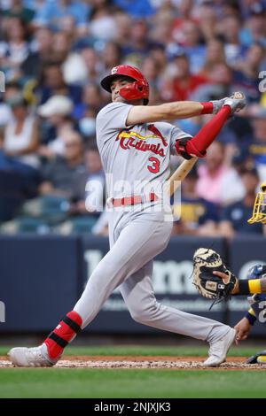 MILWAUKEE, WI - APRIL 14: St. Louis Cardinals starting pitcher Adam  Wainwright (50) waits for a sign during a game between the Milwaukee  Brewers and the St. Louis Cardinals at American Family