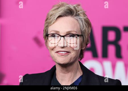 Westwood, United States. 22nd Feb, 2023. WESTWOOD, LOS ANGELES, CALIFORNIA, USA - FEBRUARY 22: American actress Jane Lynch arrives at the Los Angeles Premiere Of STARZ's 'Party Down' Season 3 held at the Regency Bruin Theatre on February 22, 2023 in Westwood, Los Angeles, California, United States. (Photo by Xavier Collin/Image Press Agency) Credit: Image Press Agency/Alamy Live News Stock Photo