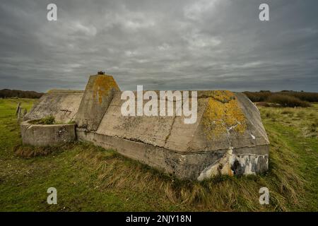 German bunkers at Utah Beach France. Stock Photo
