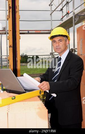 architects on the building site Stock Photo