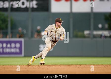 San Diego Padres second basemen Jake Cronenworth waits for the pitch