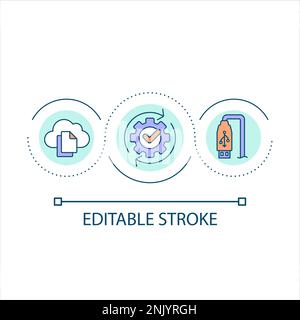Portable drive loop concept icon Stock Vector