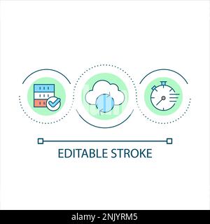Cloud storage loop concept icon Stock Vector