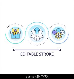 Improve customer loyalty loop concept icon Stock Vector
