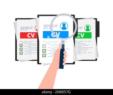 Find person for job. We are hiring. Searching for professional stuff. Stock Vector
