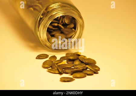 Sunflower seeds in warm light Stock Photo