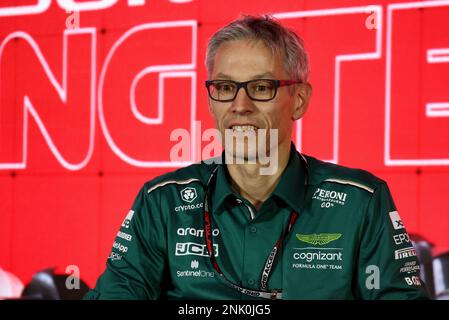 Mike Krack (LUX) Aston Martin F1 Team, Team Principal in the FIA Press Conference. 23.02.2023. Formula 1 Testing, Sakhir, Bahrain, Day One.  Photo credit should read: XPB/Press Association Images. Stock Photo