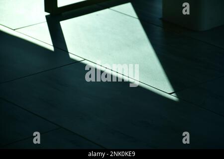 Long shadows of a winter morning Stock Photo
