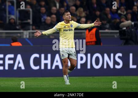 Milano Italy . February 22, 2023, Otavio Edmilson of Fc Porto gestures during the Uefa Europa League Group C match between Fc Internazionale and Fc Porto at Stadio Giuseppe Meazza on February 22, 2023 in Milano Italy . Stock Photo