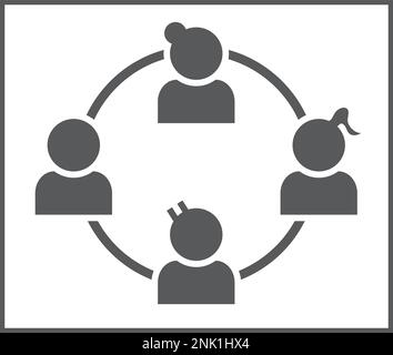Pictogram neighborhood meeting with conversation Stock Vector