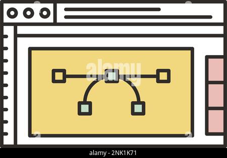 Photo processing online editor service icon vector Stock Vector