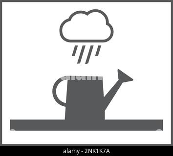 Pictogram rainwater harvesting, save water Stock Vector