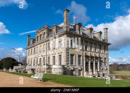 Kingston Lacy House and country estate during winter or February, Dorset, England, UK Stock Photo