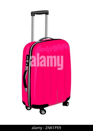 Travel small pink suitcase bag luggage baggage Stock Vector Image Art Alamy