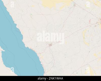 Al Madinah al Munawwarah, region of Saudi Arabia. Open Street Map Stock Photo