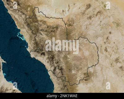 Al Madinah al Munawwarah, region of Saudi Arabia. Low resolution satellite map Stock Photo