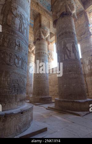 Inside Temple of Hathor, Dendera, Egypt Stock Photo - Alamy
