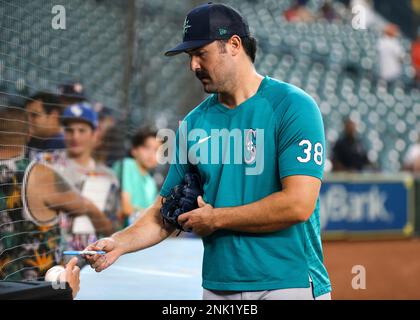 Houston, United States. 07th June, 2022. Seattle Mariners left fielder  Taylor Trammell (20) the MLB game between the Houston Astros and the  Seattle Mariners on Tuesday, June 7, 2022 at Minute Maid