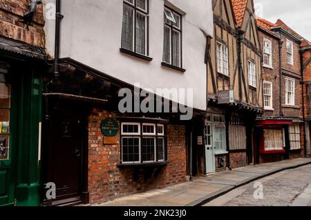 Shrine to an English Catholic martyr Saint Margaret Clitherow in a simple medieval house at 35 The Shambles, York, England. Stock Photo