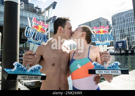 Canada's Molly Carlson and Aidan Heslop of the UK scored their first