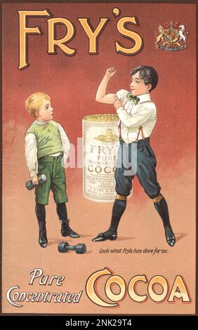 Victorian Advertisement for Chocolate in various forms, Circa 1899 Stock Photo