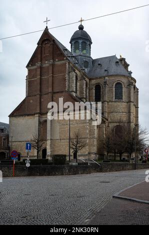 Grimbergen, Flemish Brabant Region -  Belgium - Feb. 19 2023 - The Abbey of the village, a Norbertines monument Stock Photo