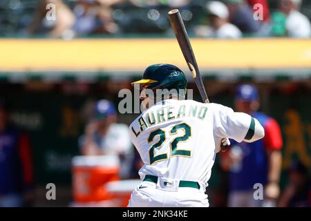 OAKLAND, CA - MAY 29: Texas Rangers catcher Jonah Heim (28) looks on during  a regular season game between the Oakland Athletics and Texas Rangers on  May 29, 2022, at RingCentral Coliseum