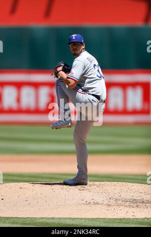 OAKLAND, CA - MAY 29: Texas Rangers catcher Jonah Heim (28) looks on during  a regular season game between the Oakland Athletics and Texas Rangers on  May 29, 2022, at RingCentral Coliseum