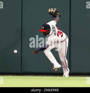 Atlanta Braves center fielder Guillermo Heredia (38) is shown against the  Washington Nationals during a baseball game Tuesday, June 1, 2021, in  Atlanta. (AP Photo/John Bazemore Stock Photo - Alamy