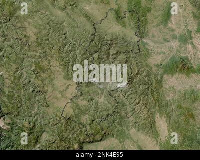 Raski, district of Serbia. Low resolution satellite map. Locations and ...
