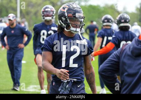 LAKE FOREST, IL - MAY 24: Chicago Bears wide receiver Darnell Mooney (11)  during the the Chicago Bears OTA Offseason Workouts on May 24, 2022 at  Halas Hall in Lake Forest, IL. (