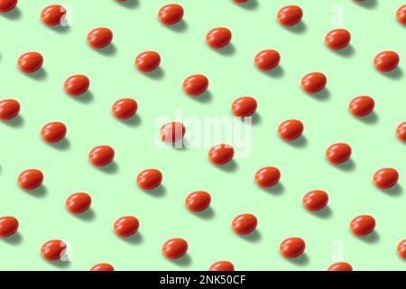 cherry tomatoes pattern on a white background. High quality photo Stock Photo