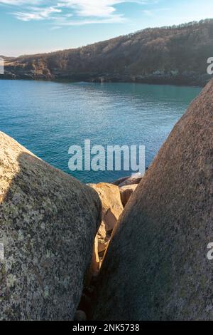 Black Sea shore Beglik Tash Stock Photo