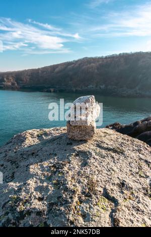 Black Sea shore Beglik Tash Stock Photo