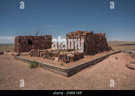 Petrified Forest and Painted Desert National Park in Arizona, USA Stock Photo